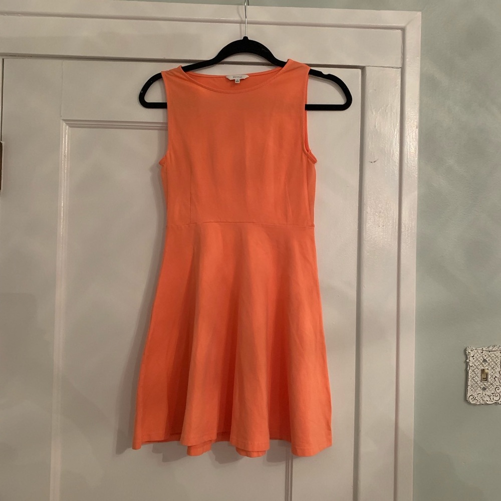 Coral orange tank top dress